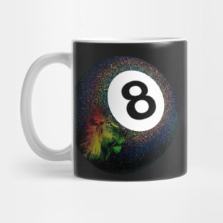 Rasta Lion Eight Ball Mug